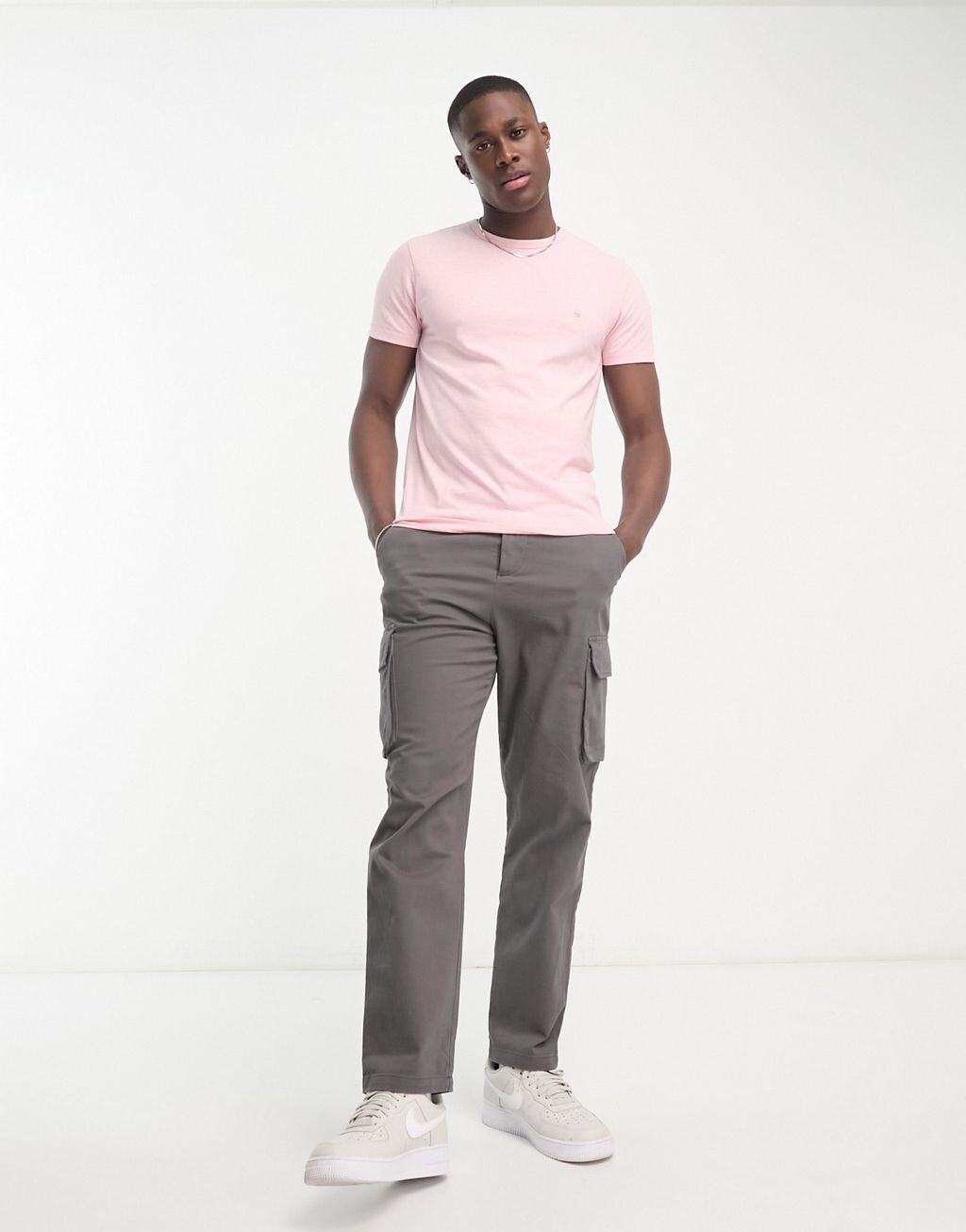 

Розовая футболка с круглым вырезом French Connection, Розовый