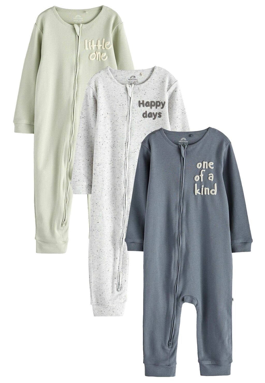 

Пижамы 3 PACK ZIP Next, цвет blue grey slogan