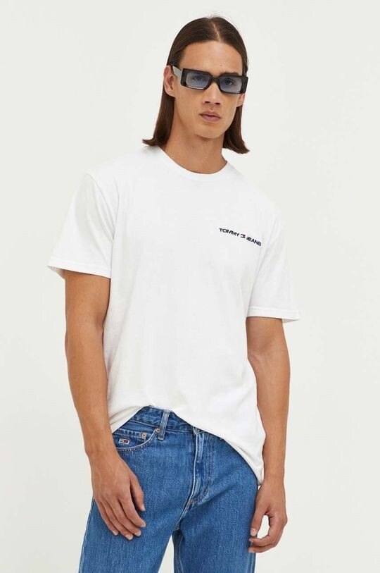 

Хлопковая футболка Tommy Jeans, белый