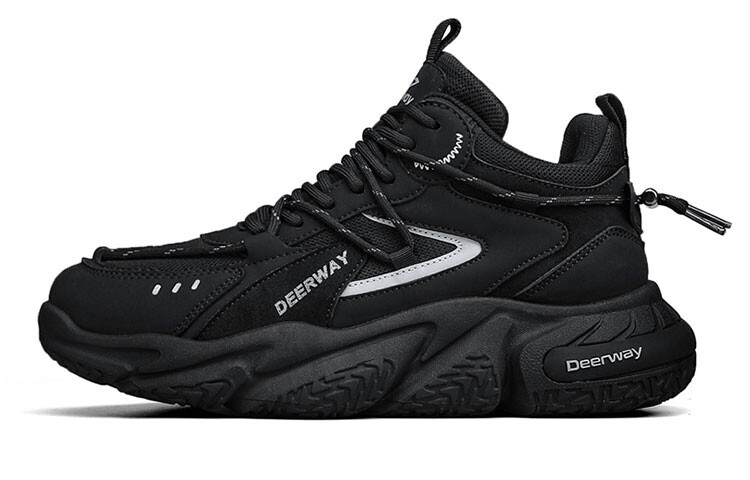 

Кроссовки DEERWAY Chunky Sneakers Men Low-top Black, черный