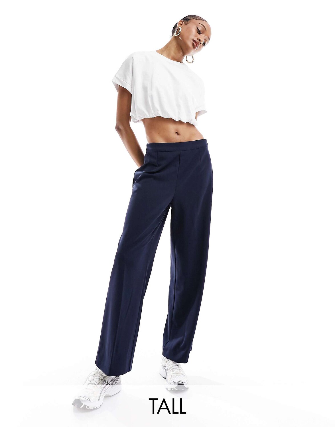 

Темно-синие прямые брюки строгого кроя Vero Moda, Синий