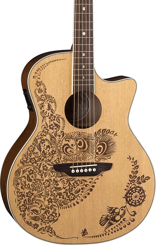 цена Акустическая гитара Luna Henna Oasis Select Spruce Acoustic-Electric Guitar, Natural