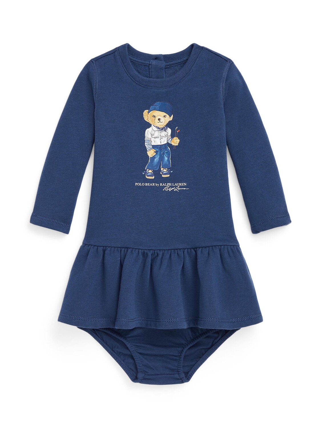 

Платье и шаровары с рисунком медведя Ralph Lauren Baby, федеральный синий
