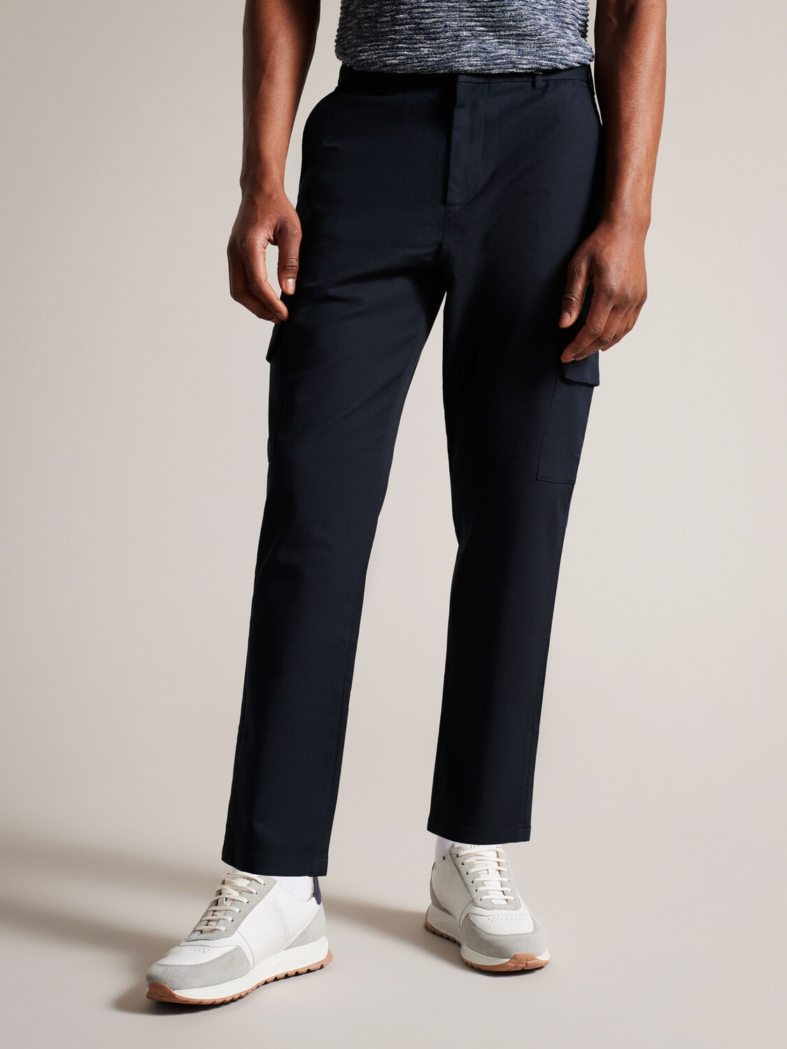 

Брюки карго узкого кроя Ted Baker Irvine, темно-синие, Синий