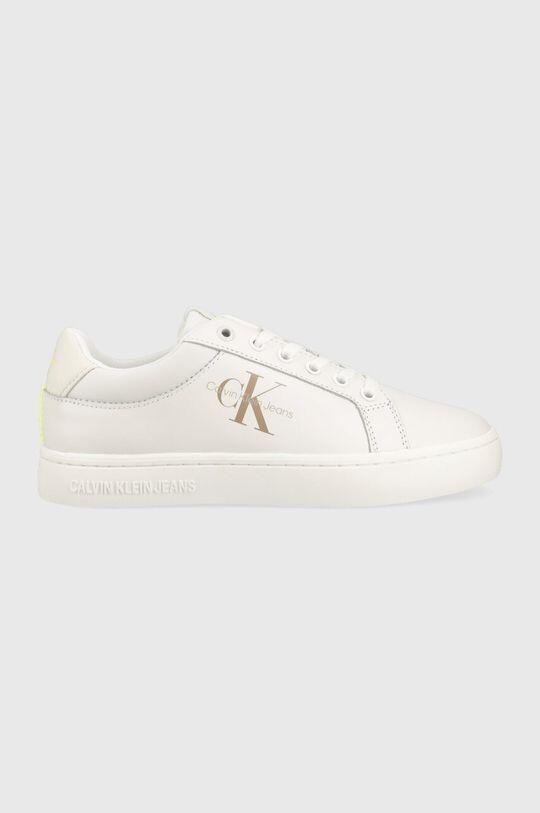 

Кожаные кроссовки CLASSIC CUPSOLE FLUO CONTRAST WN Calvin Klein Jeans, белый