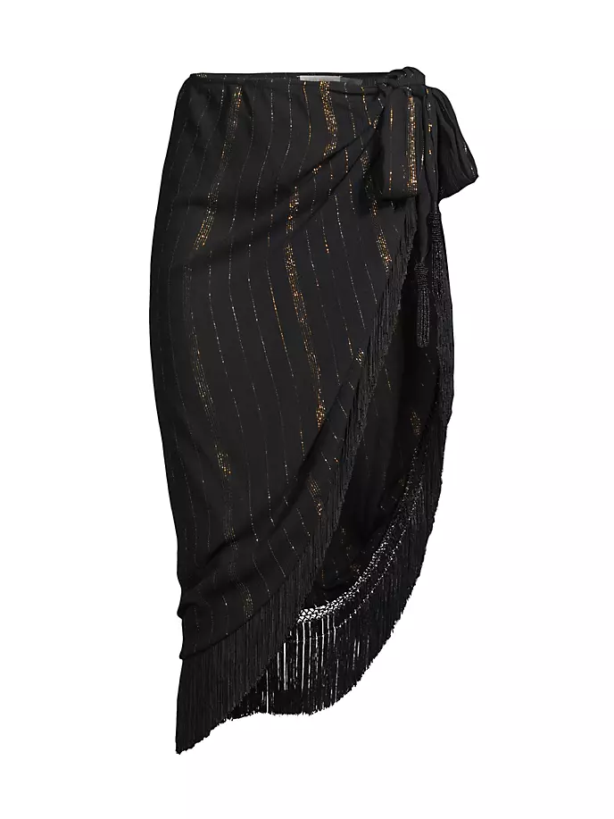 цена Парео Luna с металлической полоской Ramy Brook, цвет black subtle lurex gauze