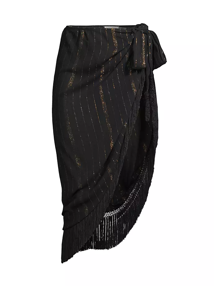 

Парео Luna с металлической полоской Ramy Brook, цвет black subtle lurex gauze