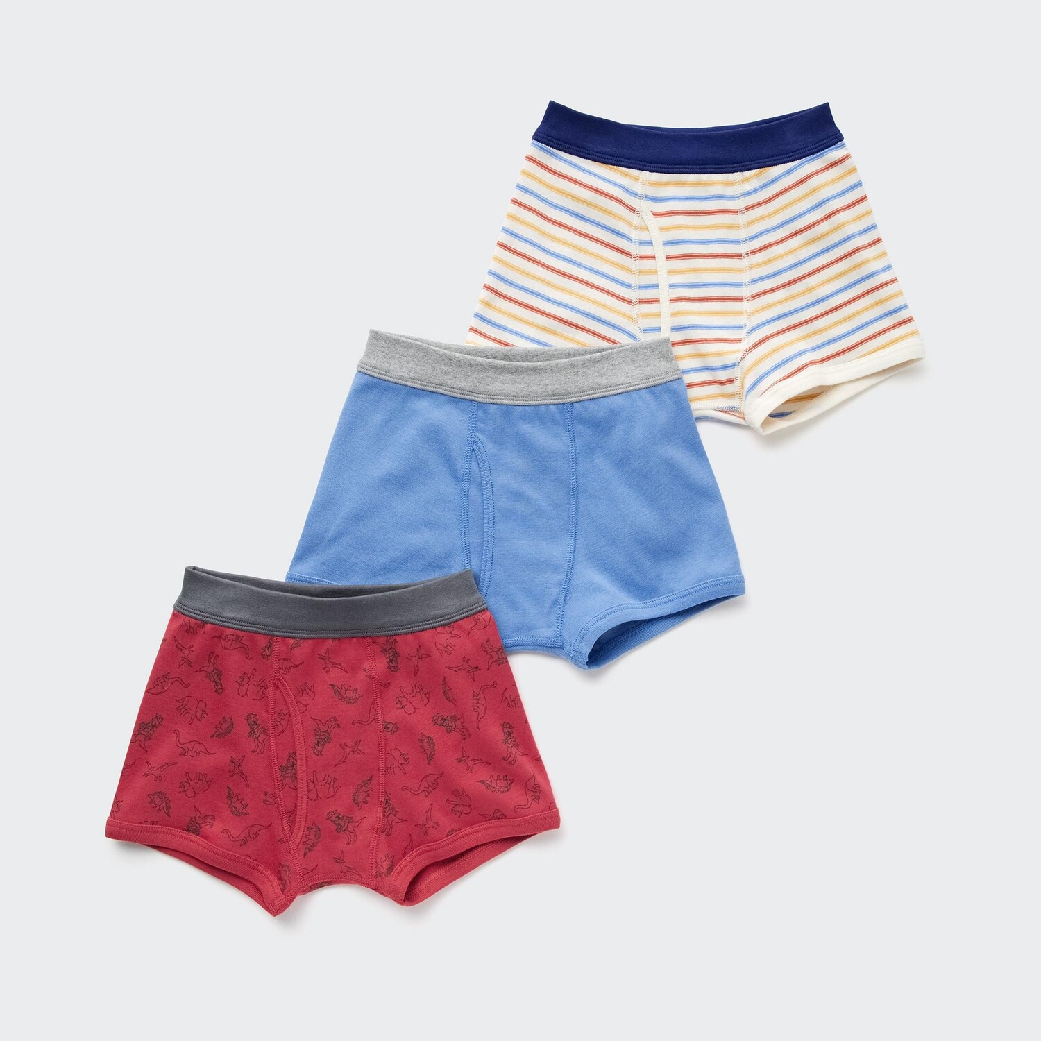 

Хлопковые трусы с принтом динозавров для мальчиков Uniqlo, кремовый