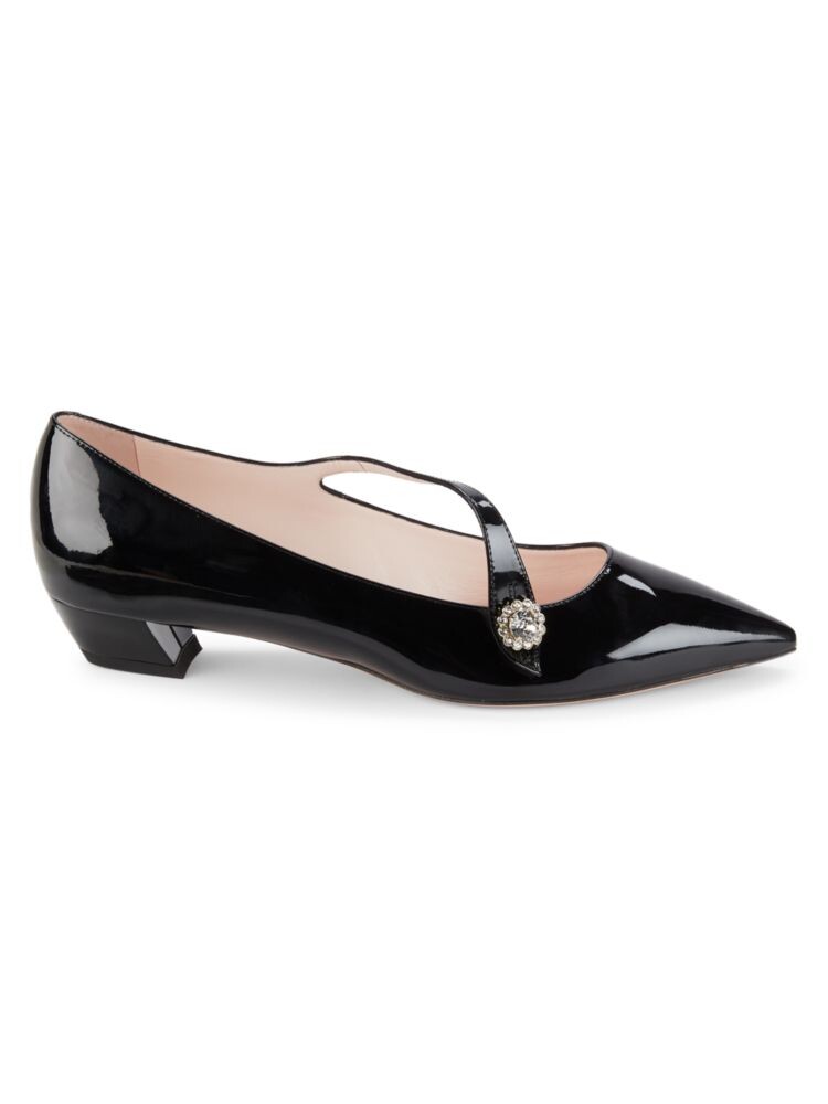 

Туфли на маленьком каблуке из лакированной кожи Roger Vivier, черный