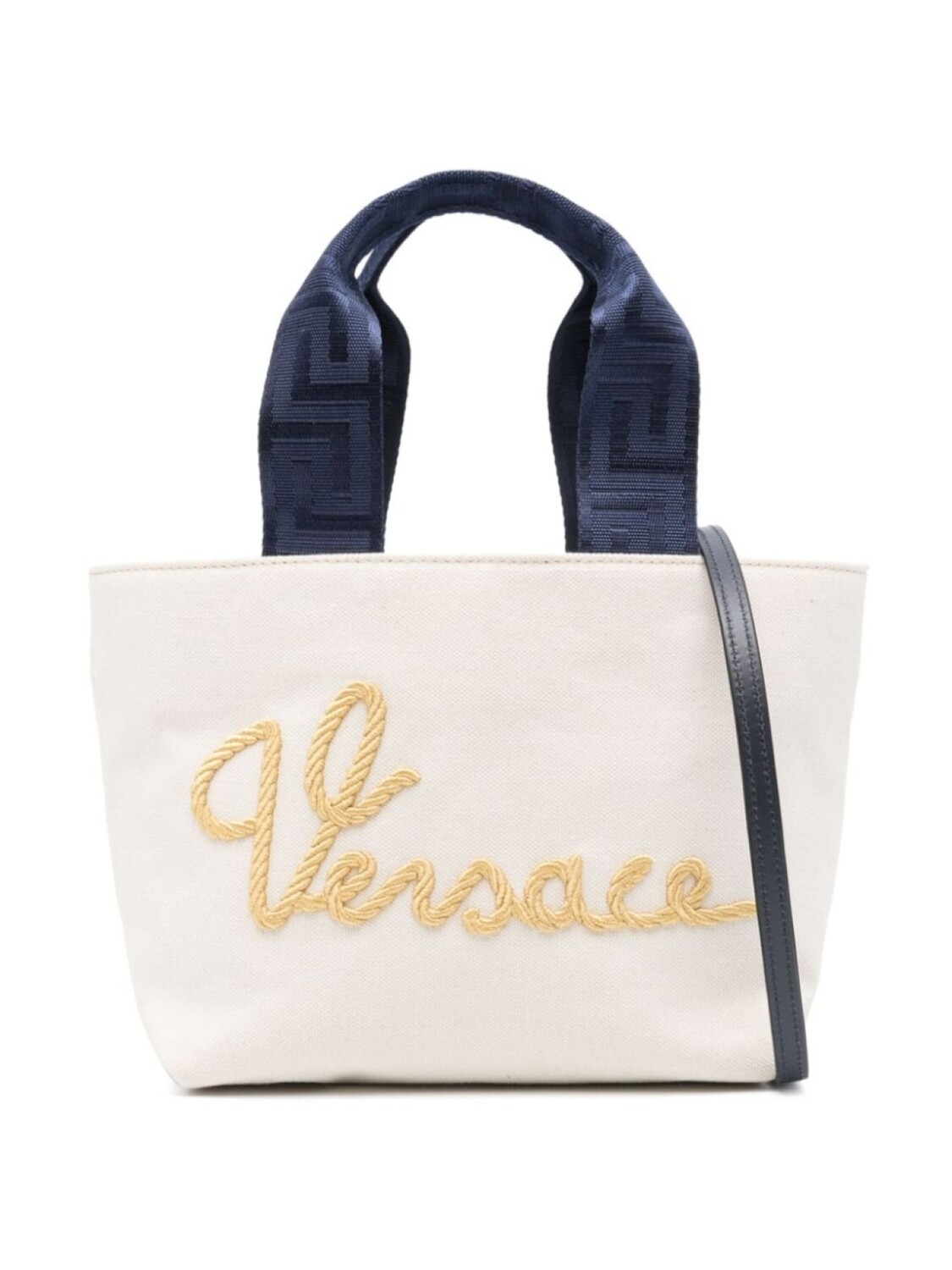 

Versace Kids сумка-тоут с вышитым логотипом, нейтральный цвет