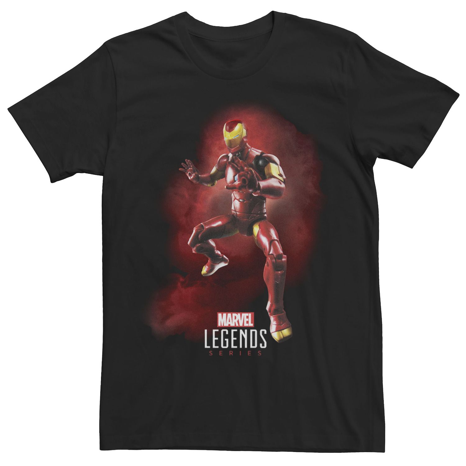 Мужская футболка с изображением портрета Железного человека из серии Legends Marvel