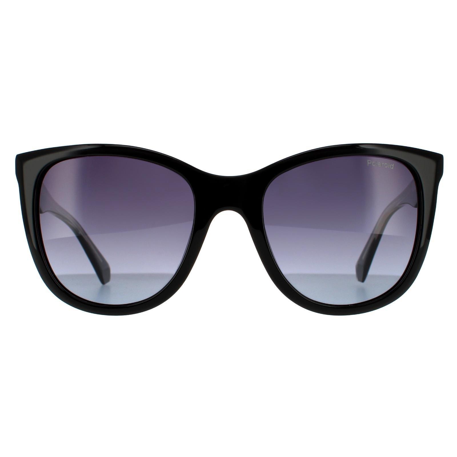 brand design luxury cat eye polarized sunglasses for women fashion classic ladies gradient polaroid gradient sun glasses de sol Квадратный черный серый градиент поляризованный Polaroid, черный