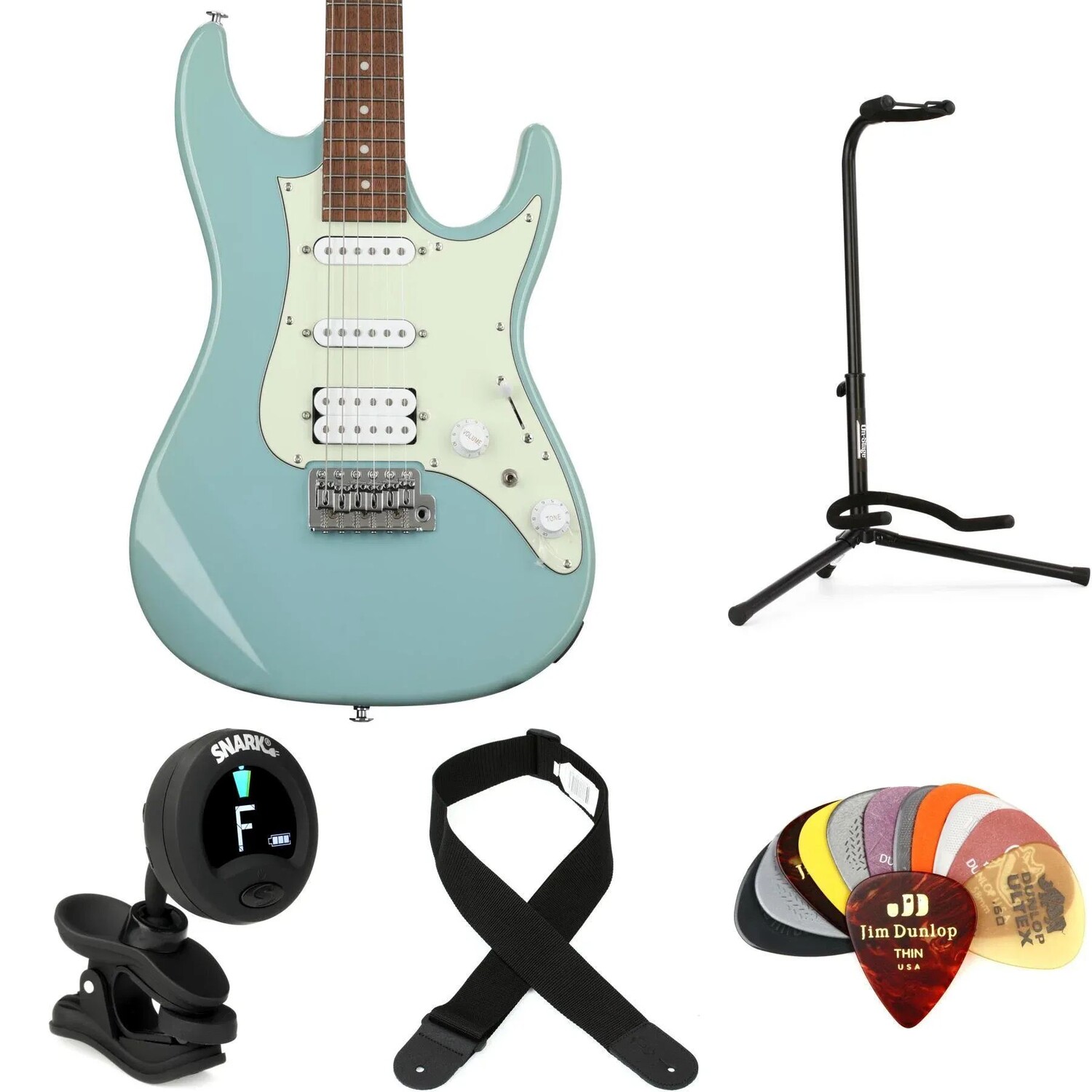 

Комплект предметов для электрогитары Ibanez AZES — Purist Blue