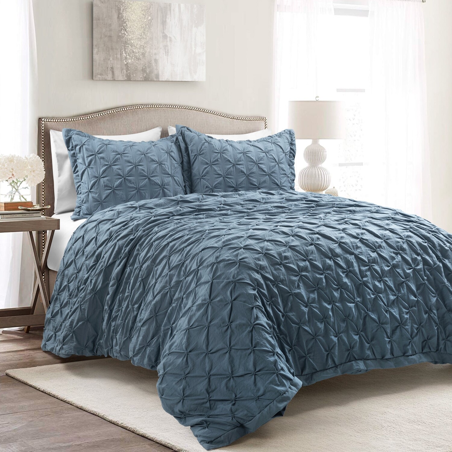 

Комплект из 3 пододеяльников Ravello с защипами Lush Decor, цвет Stormy Blue