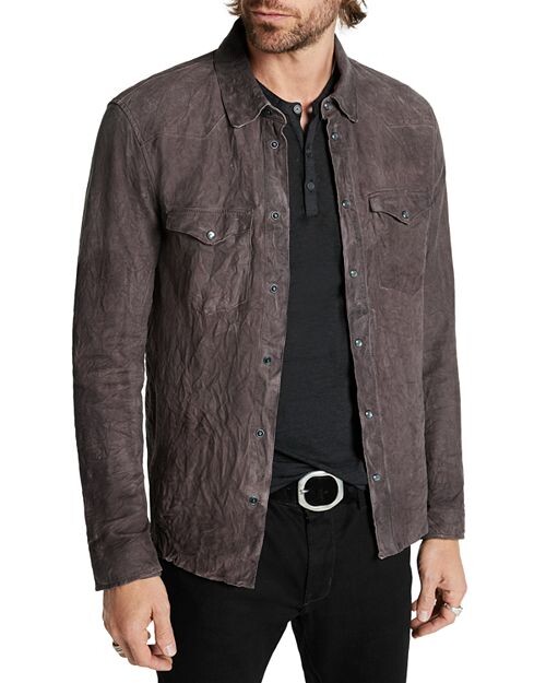 

Рубашка Mason стандартного кроя из овчины в стиле вестерн John Varvatos, цвет Purple
