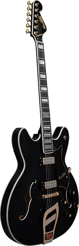 Электрогитара Hagstrom VIK67-G-BLK | '67 Viking II Hollow Electric Guitar, Black Gloss. New with Full Warranty! электрогитара hagstrom black gloss 67 viking ii semi hollow body vik67 g blk