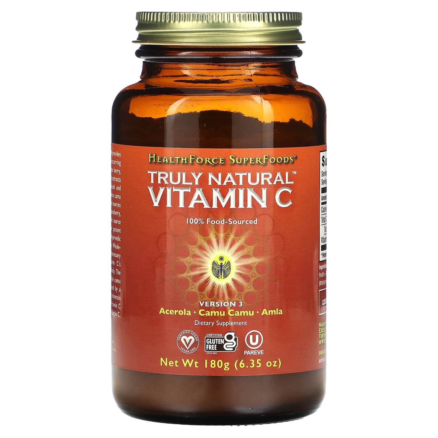 

По-настоящему натуральный витамин C, 180 г (6,35 унции), HealthForce Superfoods
