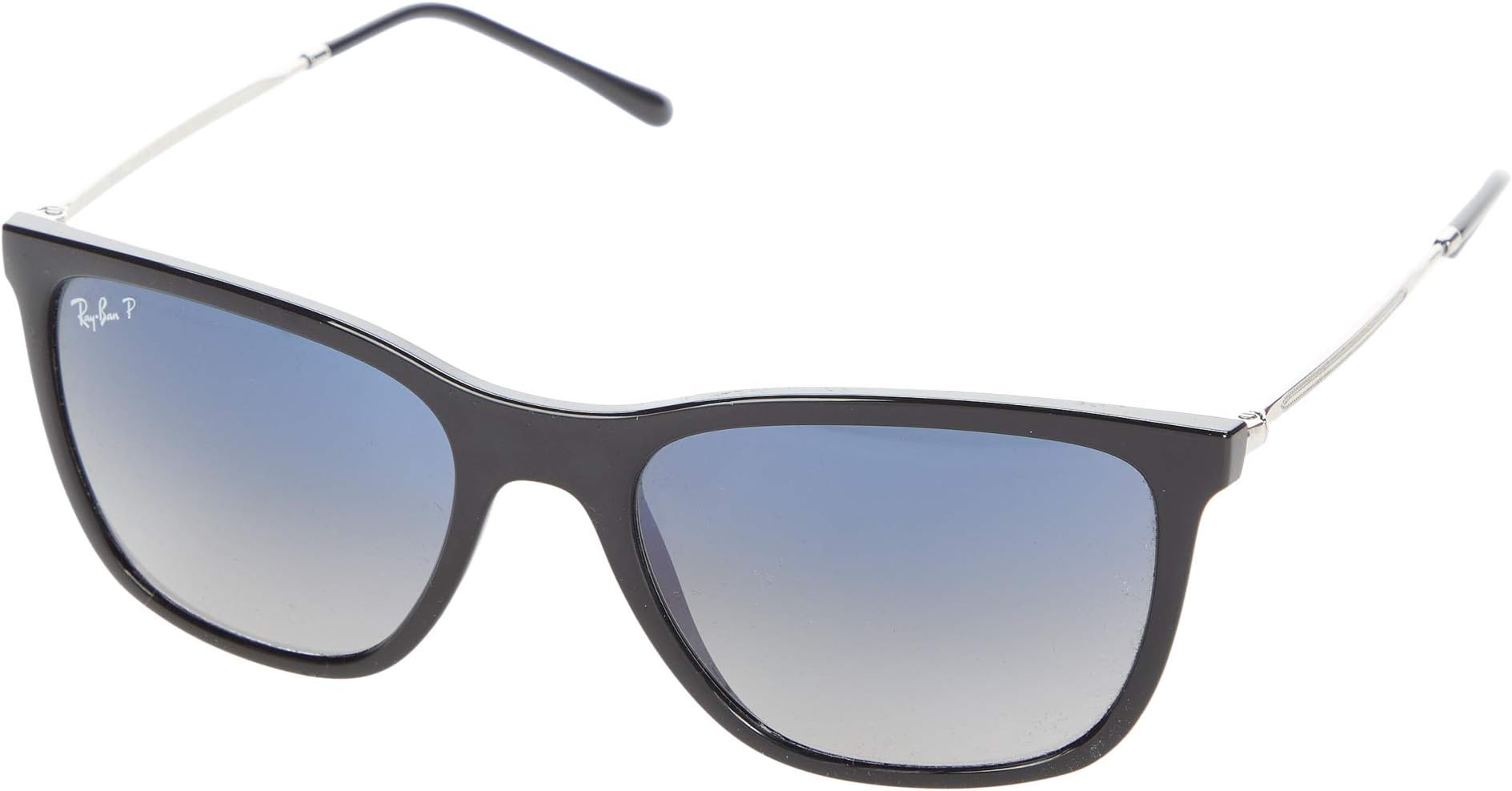 Солнцезащитные очки 0RB4344 Ray-Ban, цвет Black/Blue Gradient Blue Polarized