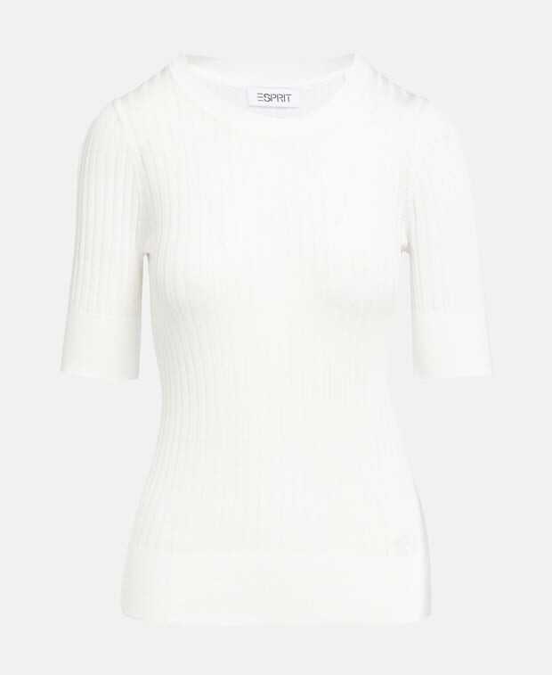 

Пуловер с короткими рукавами Esprit, экрю