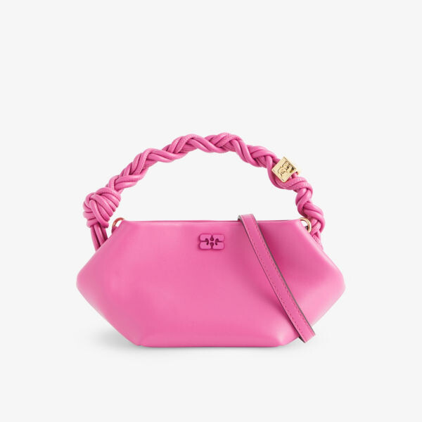 

Сумка Bou из смесовой кожи с верхней ручкой Ganni, розовый