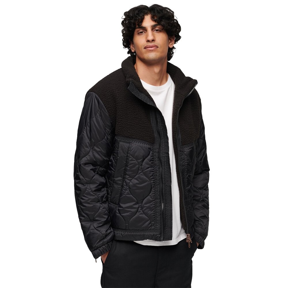 

Куртка Superdry Sherpa Quilted Hybrid, черный