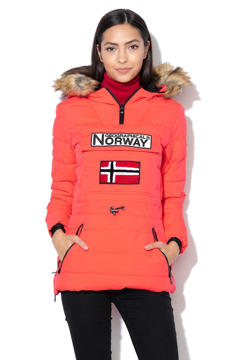 Зимняя куртка Belinda со съемным эко-пухом Geographical Norway, розовый зимняя куртка belinda со съемным эко пухом geographical norway серый