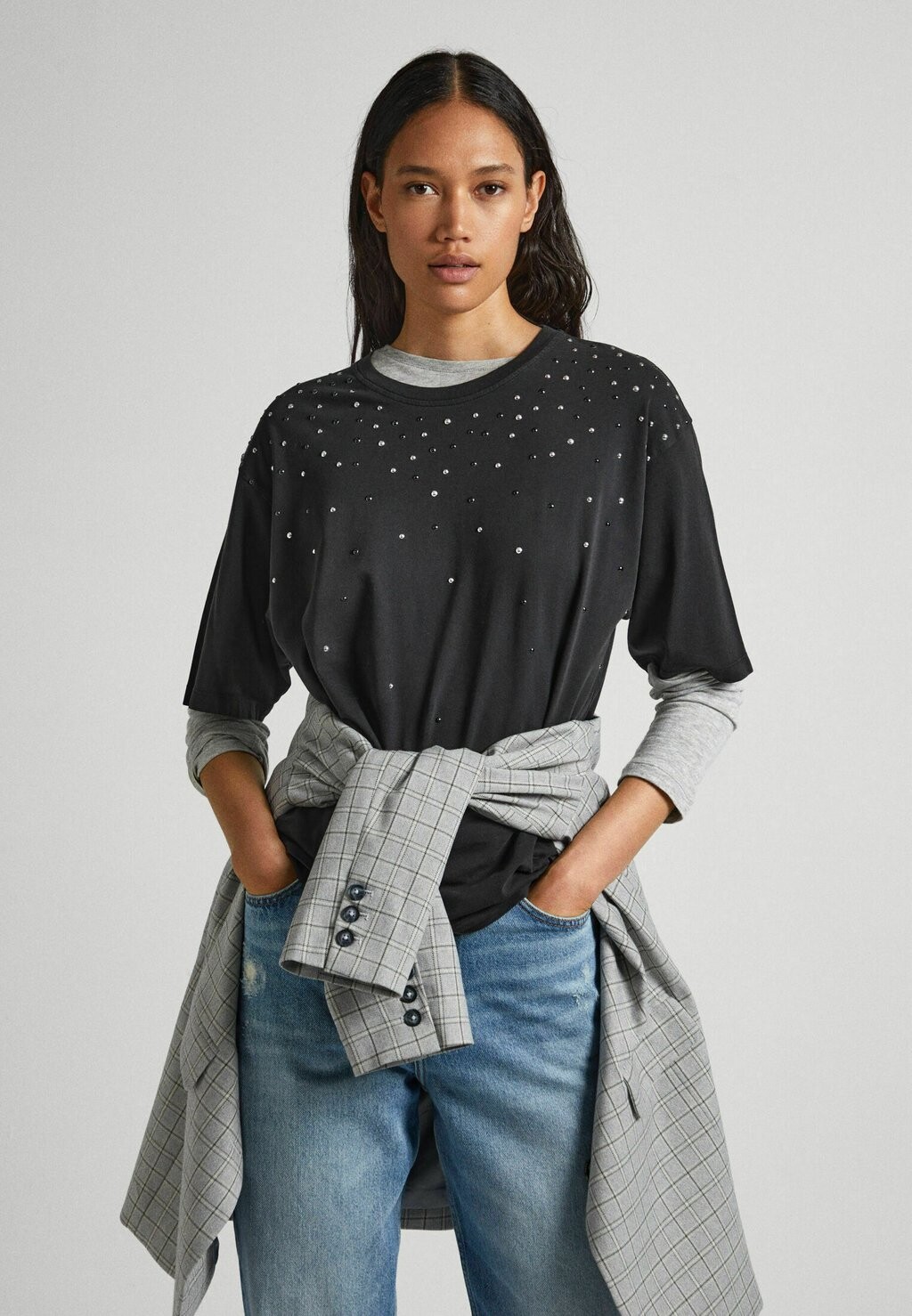 

Футболка с принтом Cadence Pepe Jeans, черный