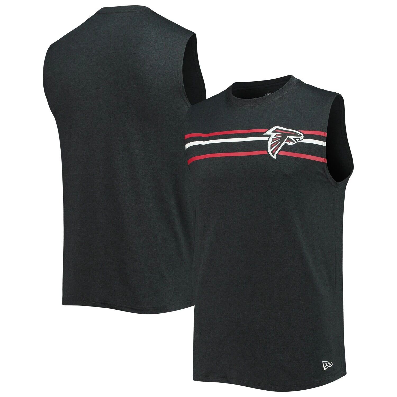 

Мужская футболка без рукавов New Era Heathered Black Atlanta Falcons с начесом