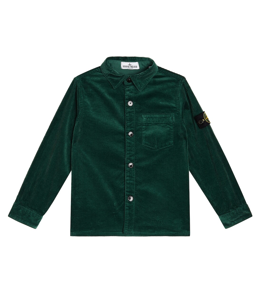 

Вельветовая рубашка Stone Island Junior, зеленый