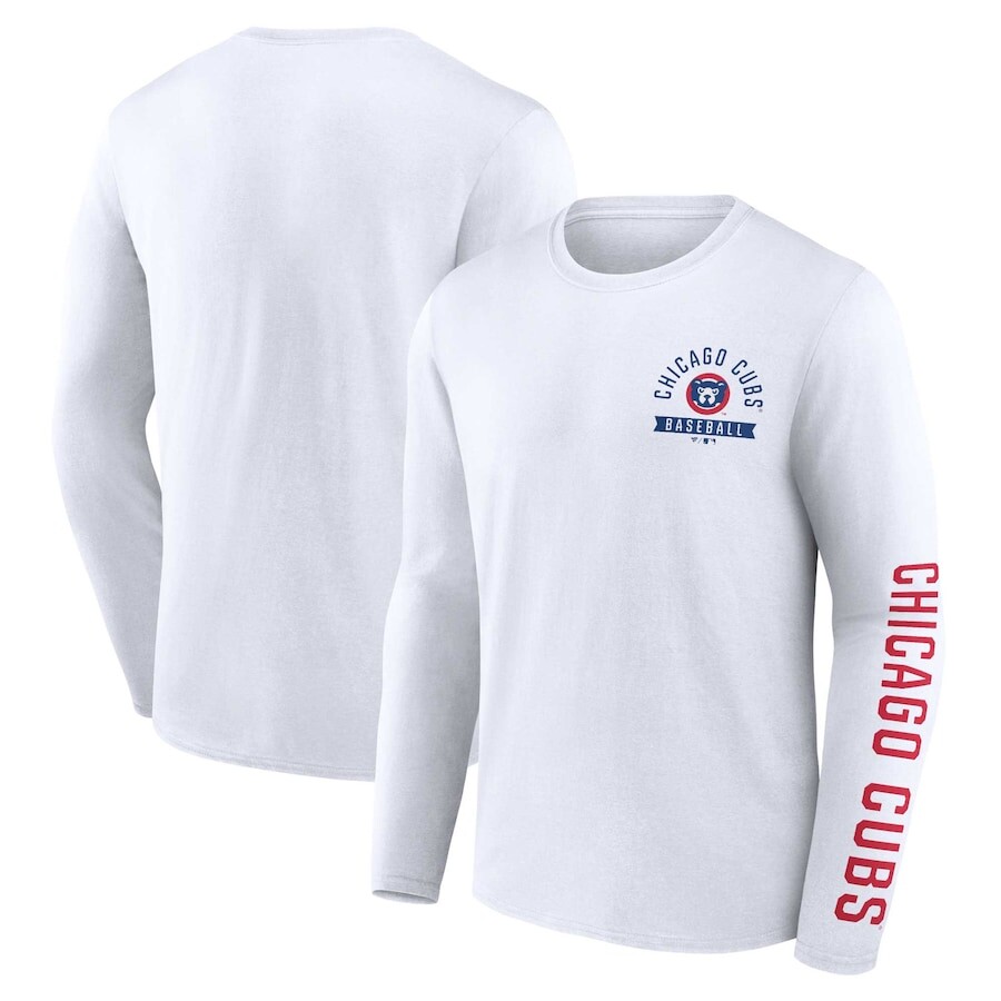

Футболка с длинным рукавом Fanatics Branded Chicago Cubs, белый