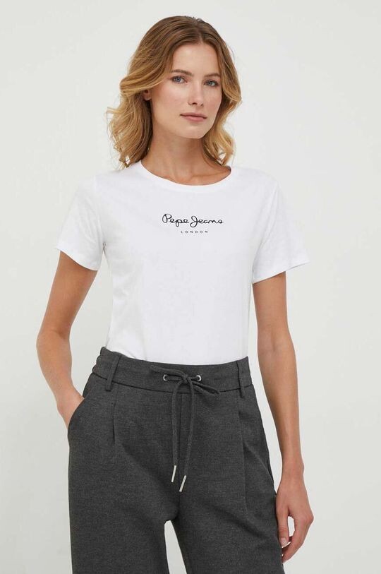 

Хлопковая футболка Pepe Jeans, белый