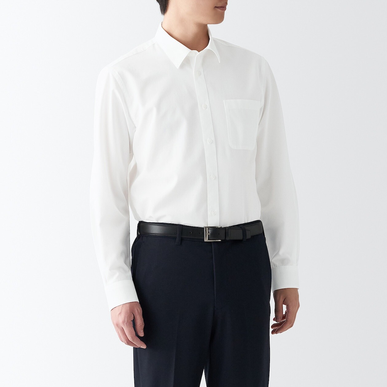 

Немнущаяся рубашка с длинными рукавами MUJI, белый