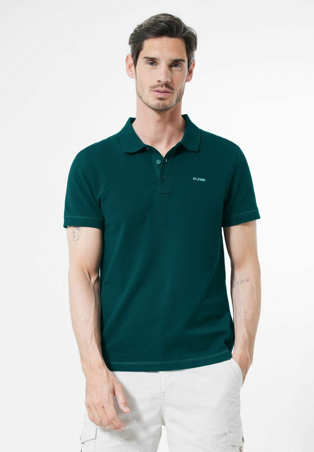 Рубашка-поло Street One MEN, цвет grün