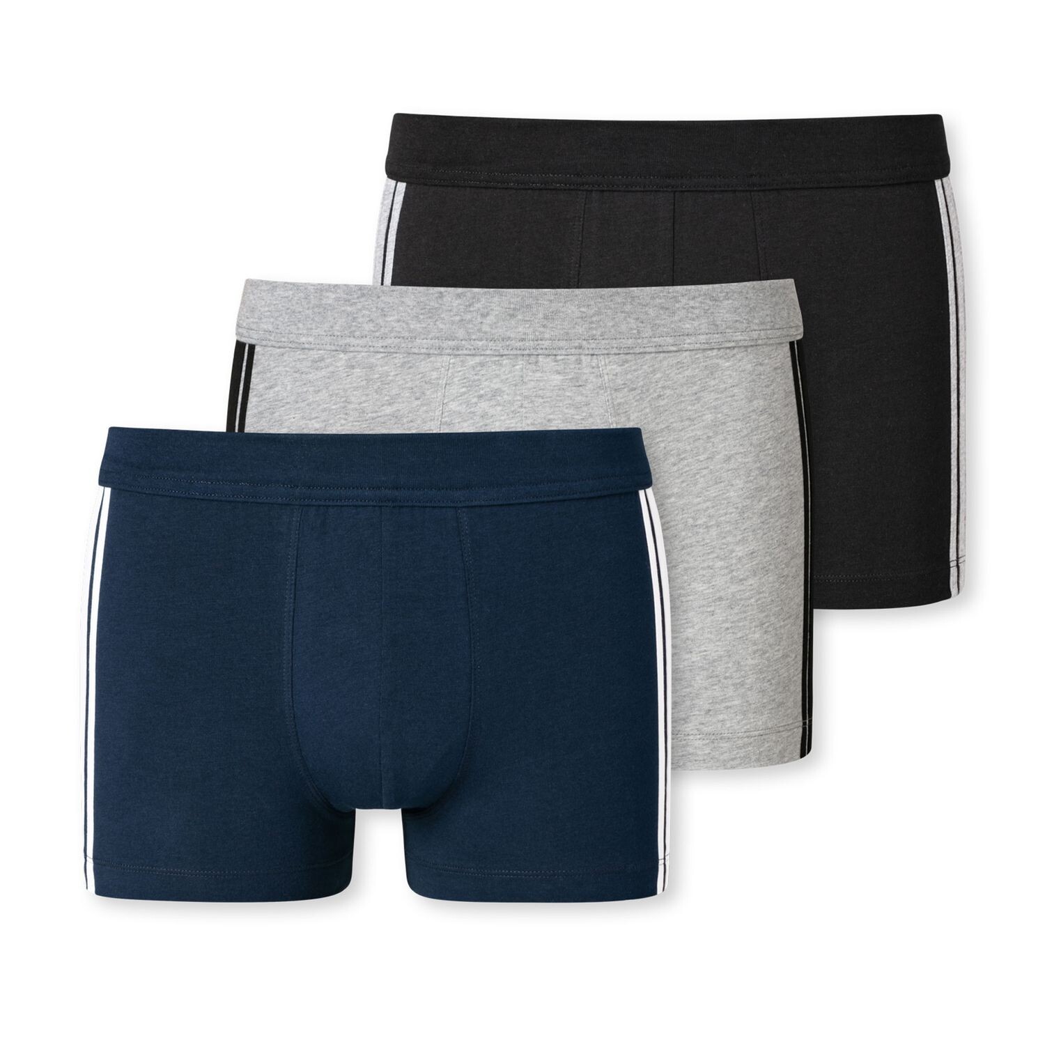 

Боксеры Schiesser Boxershorts 3 шт, цвет Schwarz, Grau melange und Navy