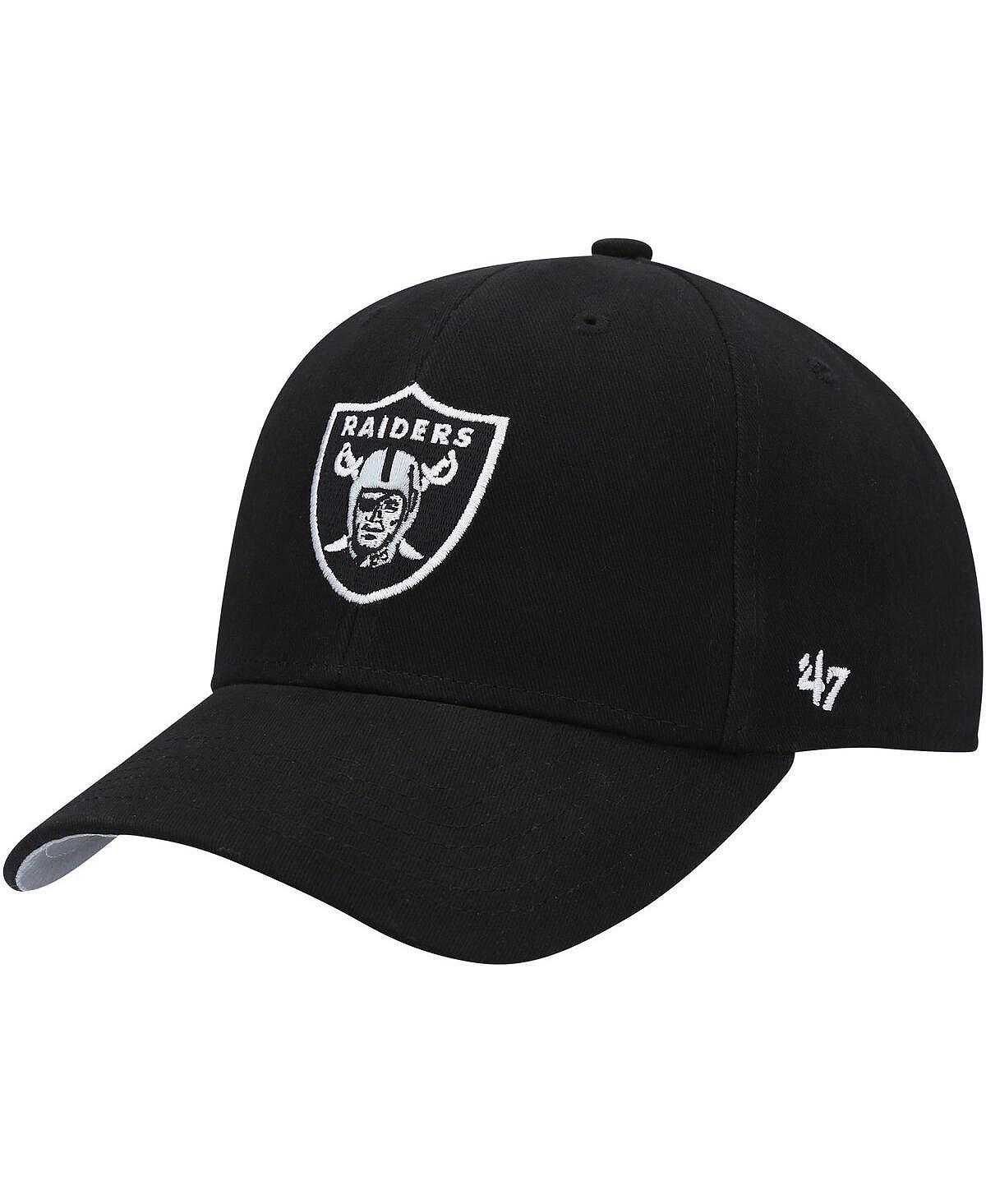 Черная регулируемая шапка с логотипом MVP Las Vegas Raiders для мальчиков дошкольного возраста '47 Brand