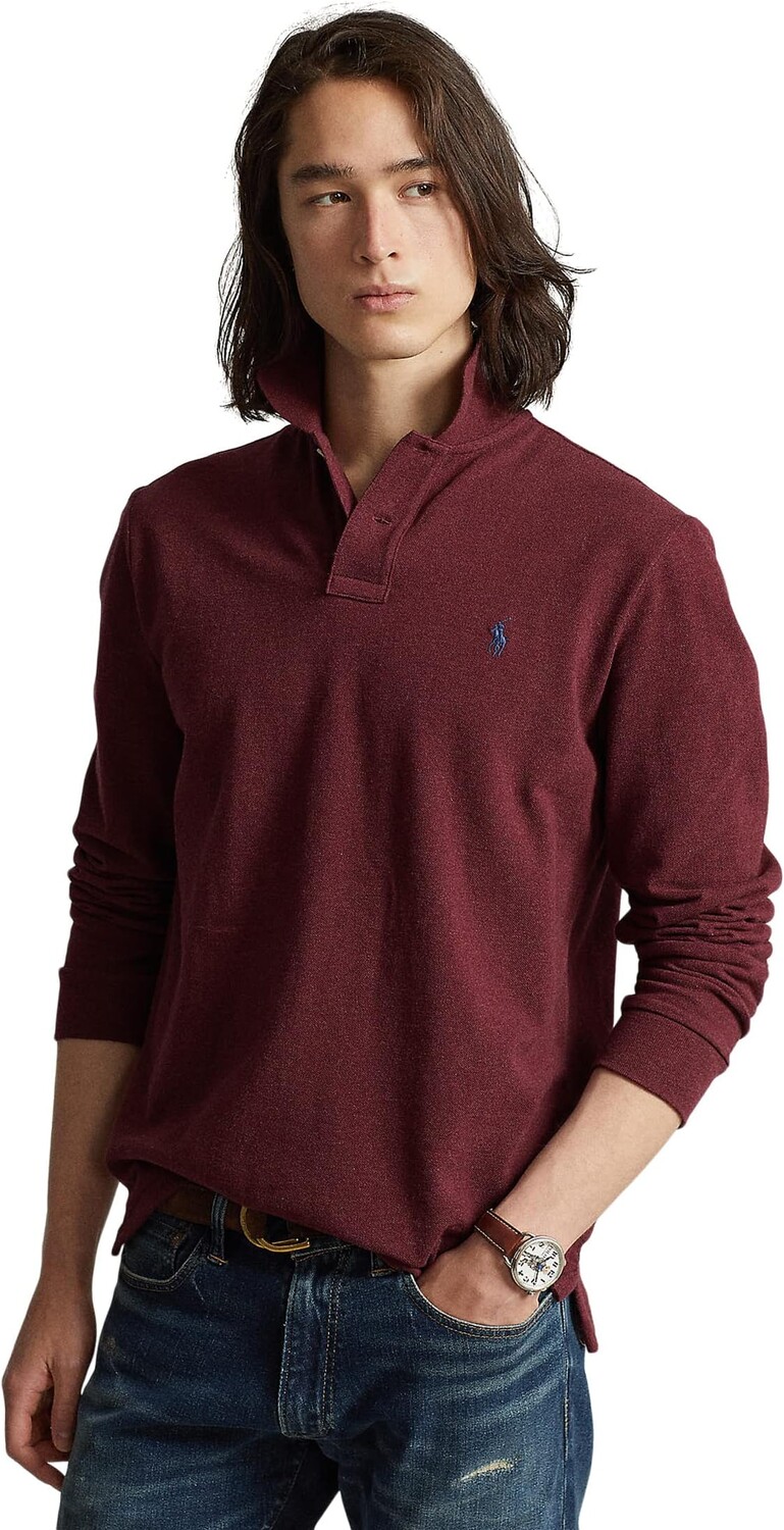

Рубашка-поло Classic Fit Long-Sleeve Polo Polo Ralph Lauren, цвет Spring Wine Heather