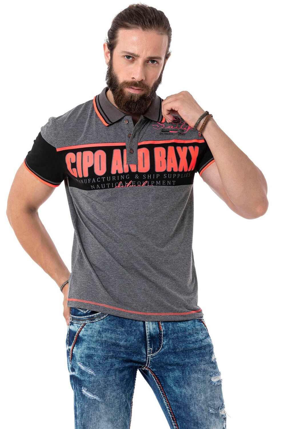 

Футболка Cipo & Baxx, антрацит