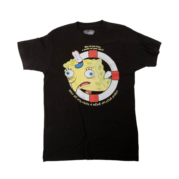 Деформированная футболка SpongeBob SquarePants, черный