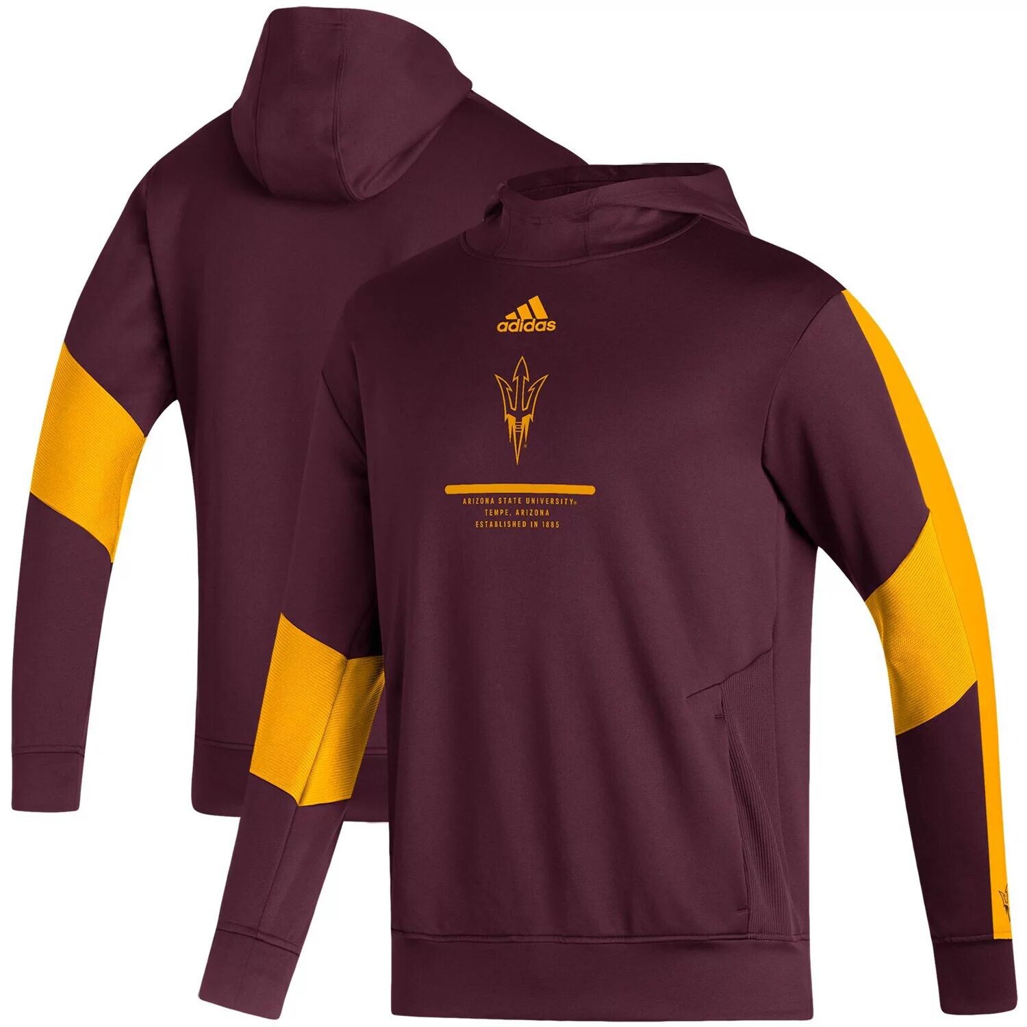 

Мужская бордовая толстовка AEROREADY Sideline Arizona State Sun Devils 2021 adidas, Красный