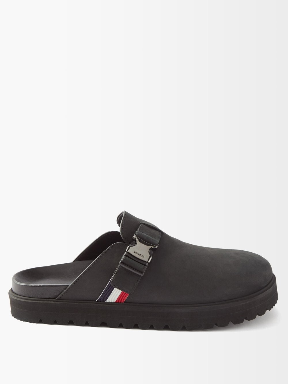 

Кожаные лоферы mon mule с открытой спиной Moncler, черный