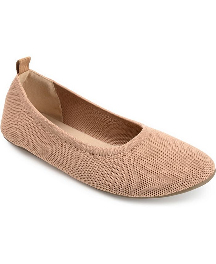 

Женские трикотажные балетки из джерси Journee Collection, цвет Tan