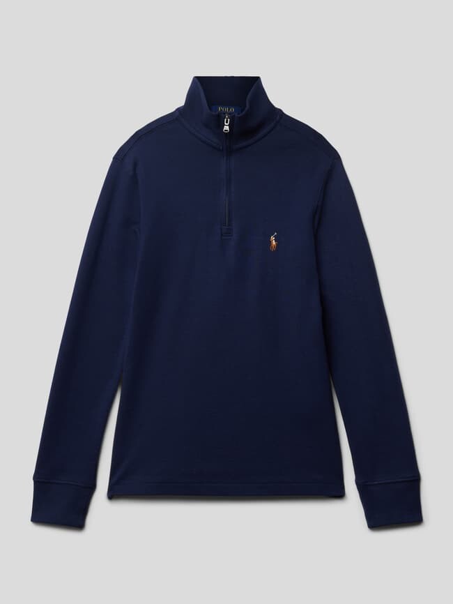 

Толстовка с вышивкой этикеток Polo Ralph Lauren, темно-синий