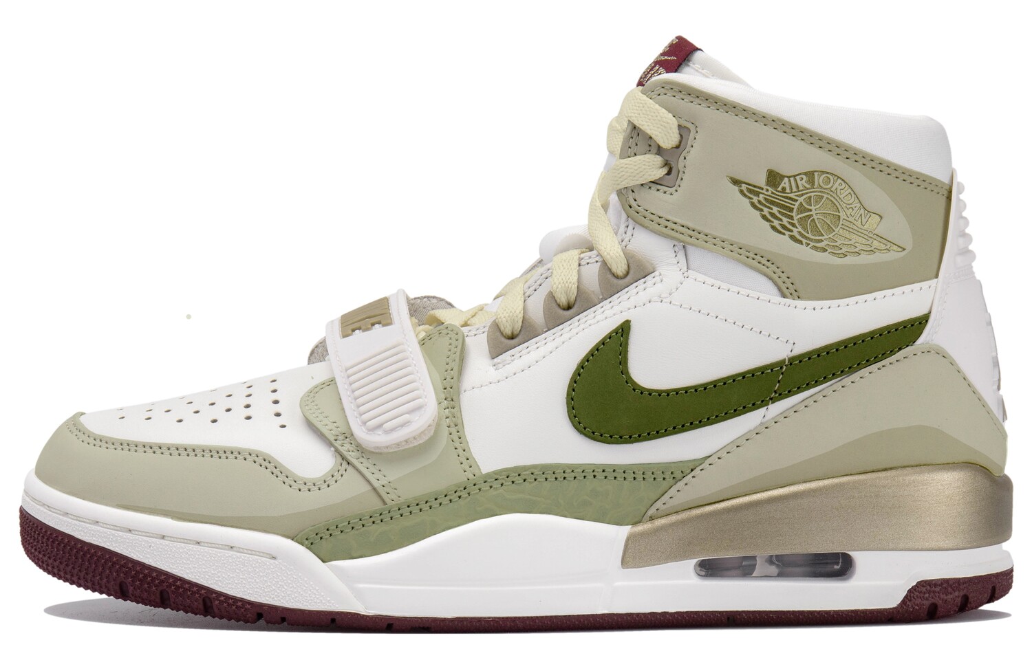 

Кроссовки Jordan Legacy 312 Vintage Basketball Shoes Men High-top White/green, зеленый