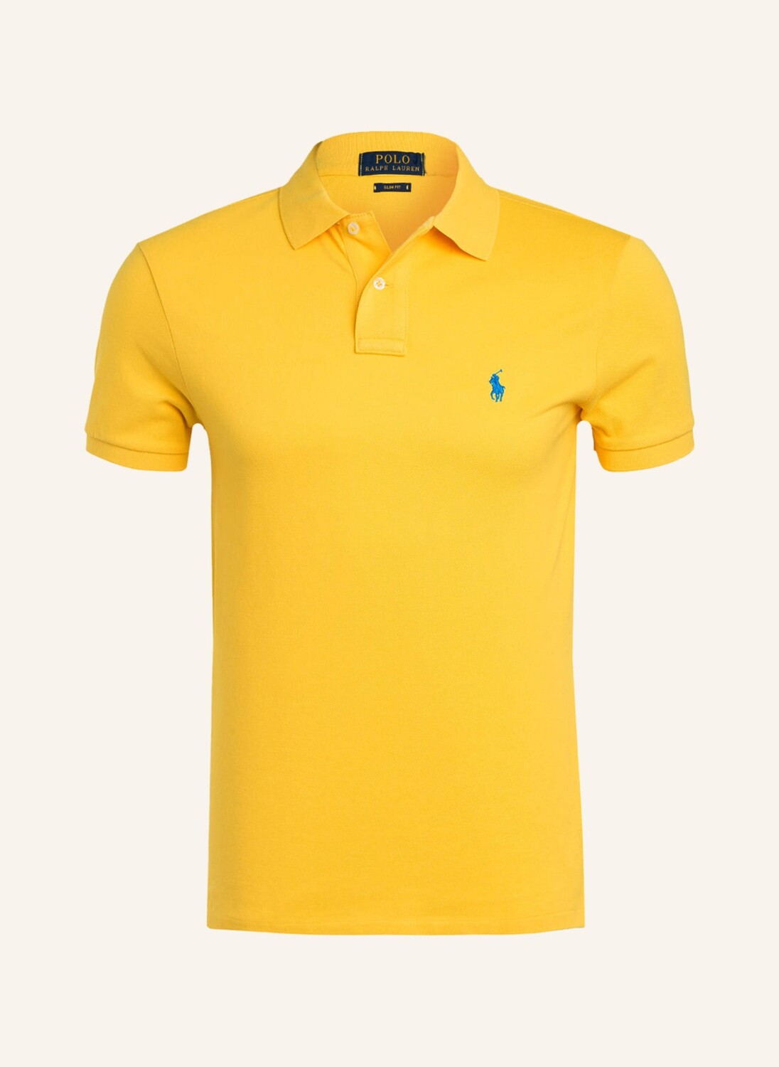 

Рубашка поло POLO RALPH LAUREN Piqué Slim Fit, желтый