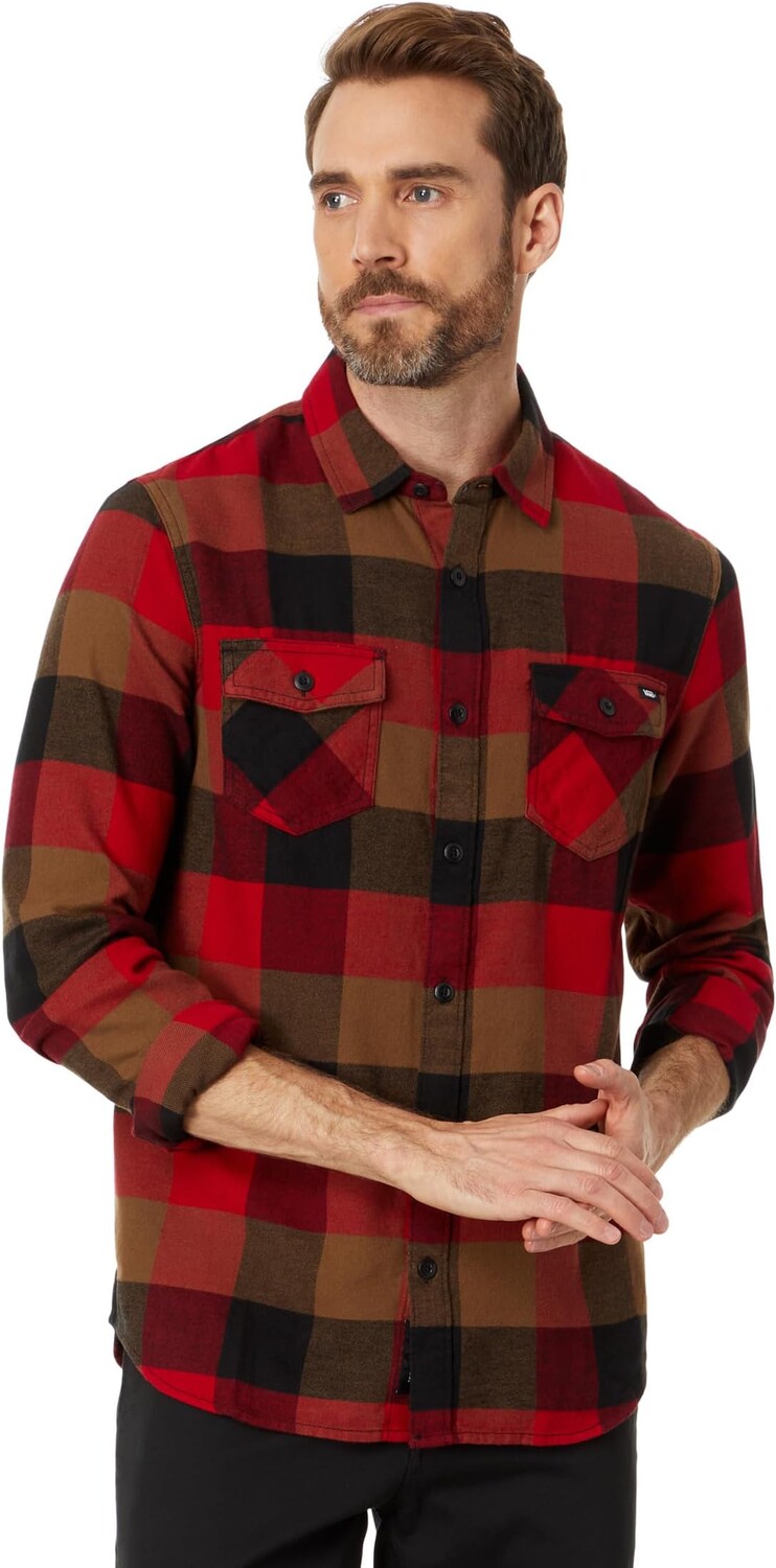 

Рубашка Box Long Sleeve Flannel Vans, цвет Chili Pepper/Sepia