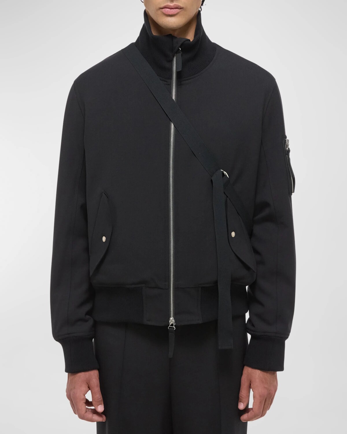 

Мужская куртка-бомбер с ремнями безопасности Helmut Lang, цвет Black