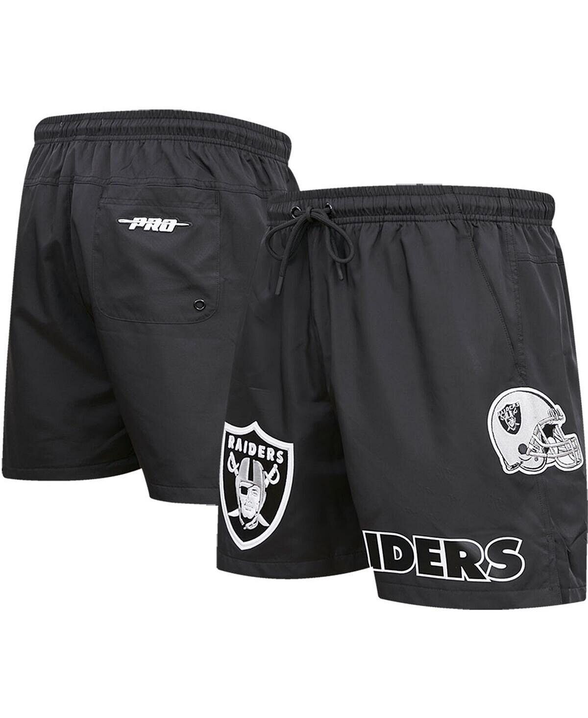 Мужские черные тканые шорты Las Vegas Raiders Pro Standard мужская черная футболка las vegas raiders hometown collection pro standard черный