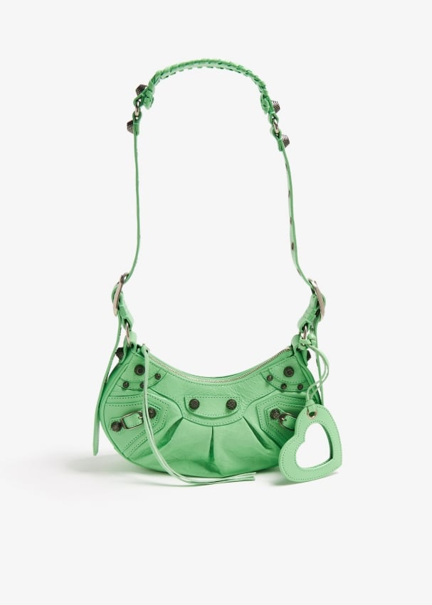 Сумка через плечо Balenciaga Le Cagole XS, зеленый yonex превосходная стандартная 3d сумка для ракетки для бадминтона кожаная сумка для турнира по теннису наплечная сумка макс для 4 6 шт телеф