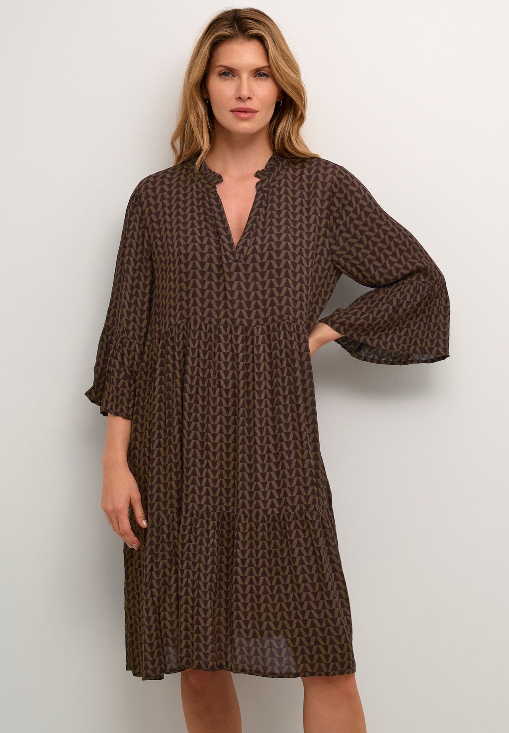 Дневное платье KAEDITA AMBER Kaffe, цвет brown geometric print