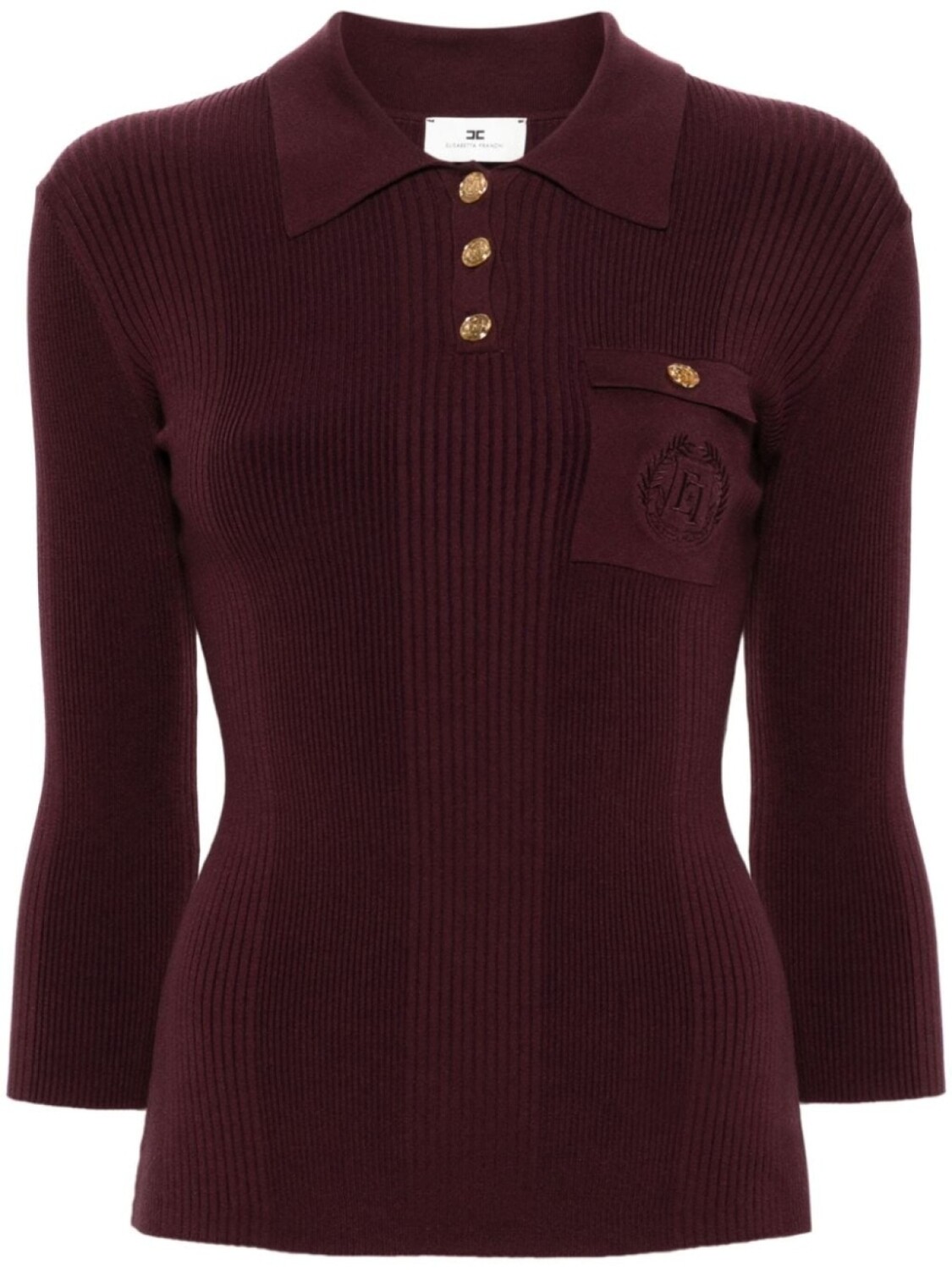 

Elisabetta Franchi топ с вышитым логотипом, фиолетовый